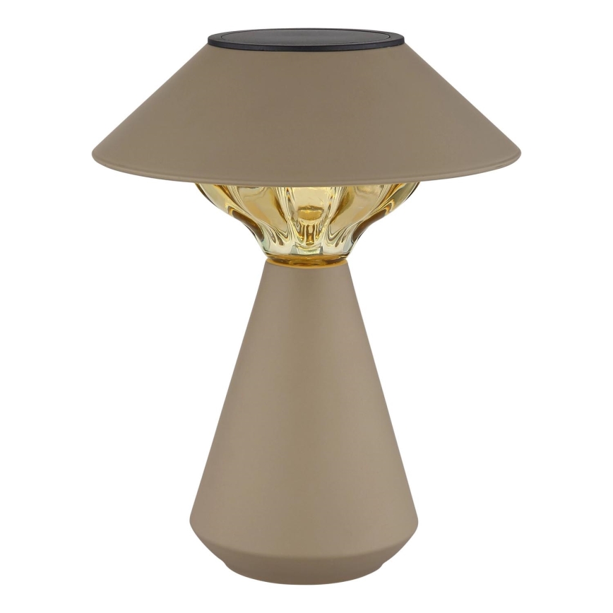 Globo - LED Solárna lampa 10xLED/0,06W/1,2V IP44 600 mAh hnedá