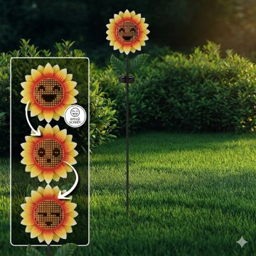 Globo - LED solárne svietidlo 200xLED/3V IP44 600 mAh kvet