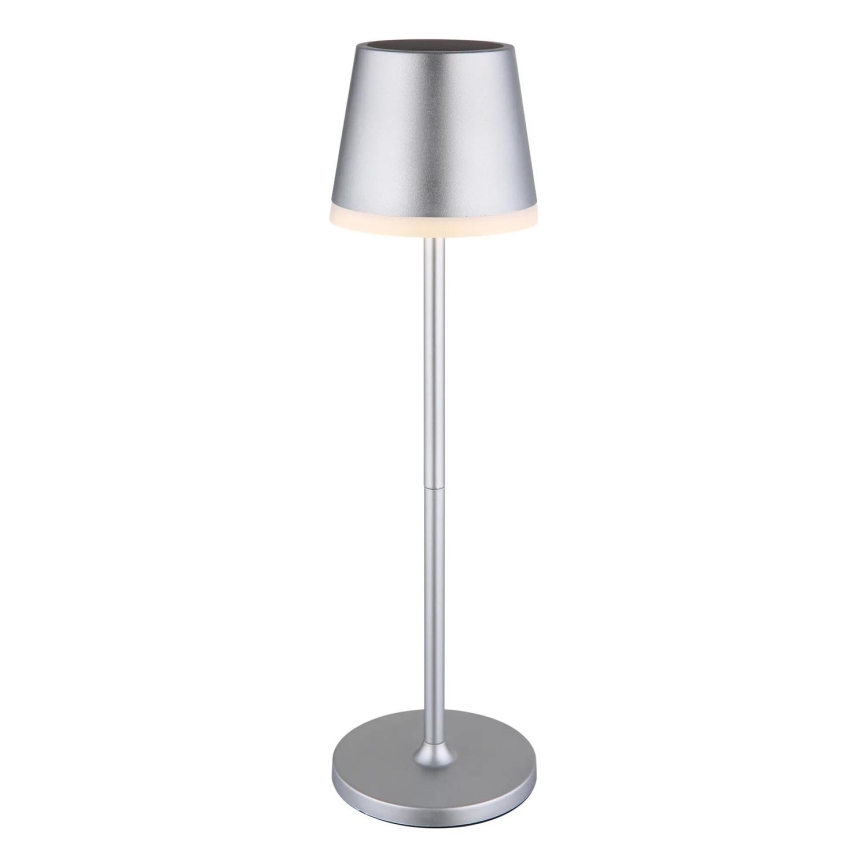 Globo - LED Solárne svietidlo LED/0,6W/3V 3000K IP44 1200 mAh matný chróm