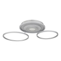Globo - LED stlmiteľné stropné svietidlo LED/40W/230V 2700-6500K 57x99,2 cm strieborné + diaľkové ovládanie