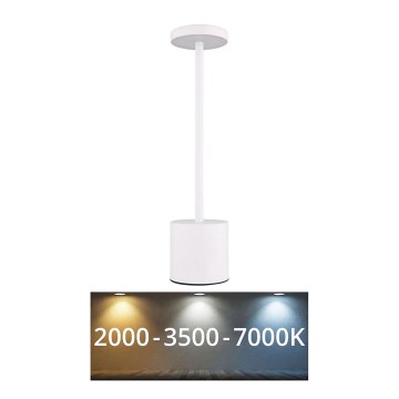 Globo - LED Stmievateľná dotyková stolná lampa LED/1,2W/3,7V 2000K/3500K/7000K 1200 mAh USB biela