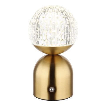 Globo - LED Stmievateľná dotyková stolná lampa LED/2,5W/3,7V 2700/4000/6500K 1800 mAh USB mosadz