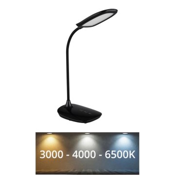 Globo - LED Stmievateľná dotyková stolná lampa LED/9W/230V 3000K/4000K/6500K CRI 90 čierna