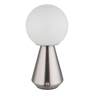 Globo - LED Stmievateľná dotyková vonkajšia stolná lampa LED/1,5W/5V 3000/4500/6500K 1800 mAh IP41 matný chróm
