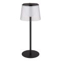 Globo - LED Stmievateľná dotyková vonkajšia stolná lampa LED/1,8W/5V IP44 1800 mAh čierna/číra