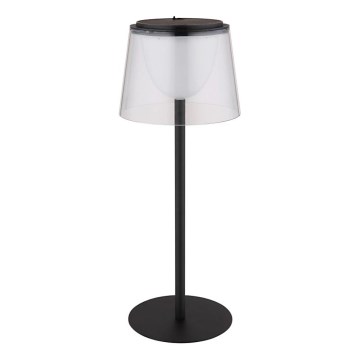 Globo - LED Stmievateľná dotyková vonkajšia stolná lampa LED/1,8W/5V IP44 1800 mAh čierna/číra