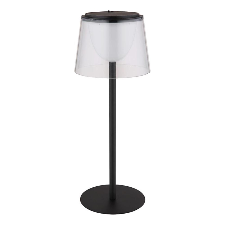 Globo - LED Stmievateľná dotyková vonkajšia stolná lampa LED/1,8W/5V IP44 1800 mAh čierna/číra