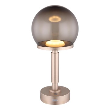 Globo - LED Stmievateľná nabíjacia dotyková stolná lampa LED/2,5W/5V 1800mAh 2700/4000/6500K rose gold