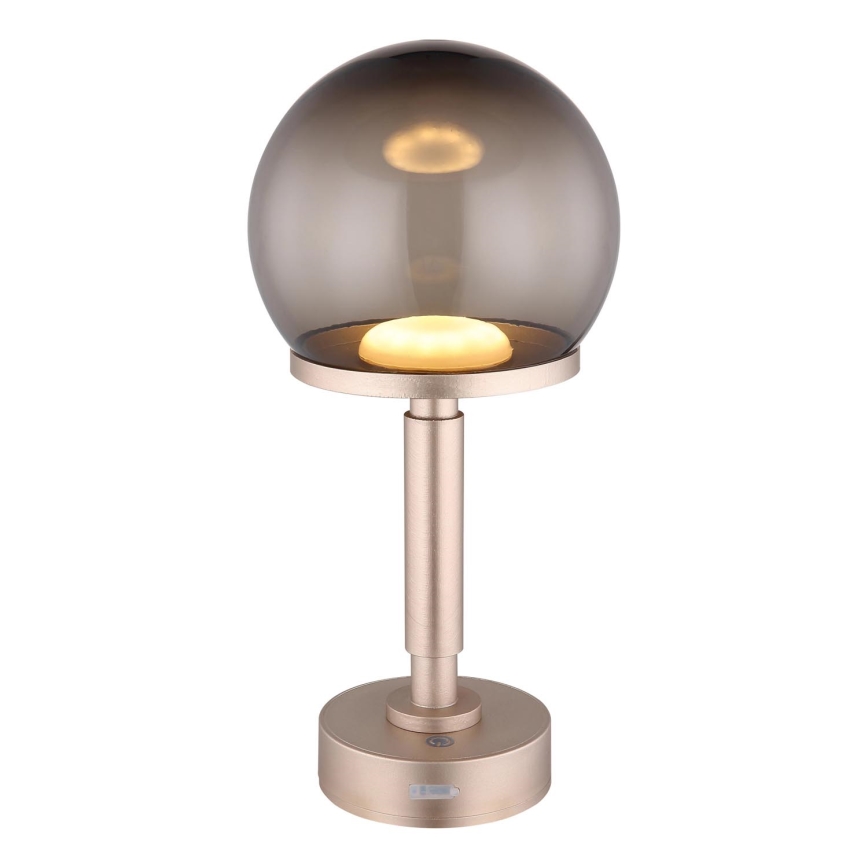 Globo - LED Stmievateľná nabíjacia dotyková stolná lampa LED/2,5W/5V 1800mAh 2700/4000/6500K rose gold