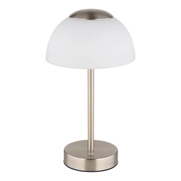 Globo - LED Stmievateľná nabíjacia stolná lampa LED/2,5W/5V 1800mAh 2700K/4000K/6500K matný chróm