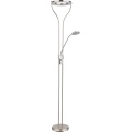 Globo - LED stmievateľná stojaca lampa LED/20W/230V + LED/4W 3000K matný chróm