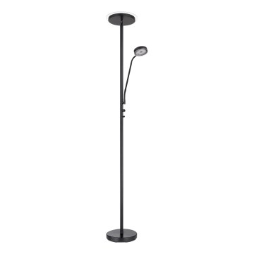 Globo - LED Stmievateľná stojacia lampa LED/18,5W/230V + LED/4,5W 3000K čierna