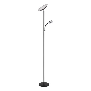 Globo - LED Stmievateľná stojacia lampa LED/20W/230V+ LED/5W 3000/4000/6500K čierna