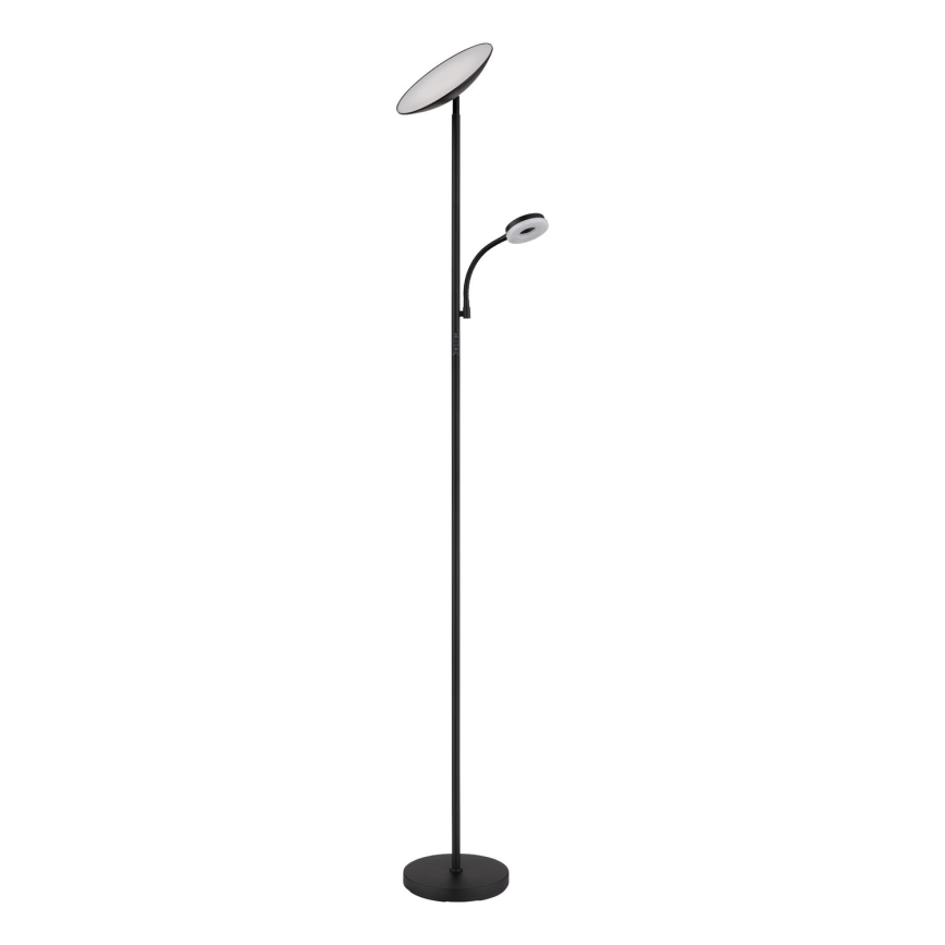 Globo - LED Stmievateľná stojacia lampa LED/20W/230V+ LED/5W 3000/4000/6500K čierna
