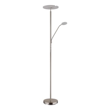 Globo - LED stmievateľná stojacia lampa LED/28W/230V + LED/5W 3000K matný chróm