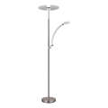 Globo - LED stmievateľná stojacia lampa LED/40W/230V + LED/5,5W 2700/4000/6000K matný chróm