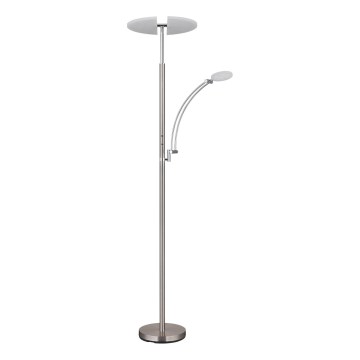 Globo - LED stmievateľná stojacia lampa LED/40W/230V + LED/5,5W 2700/4000/6000K matný chróm