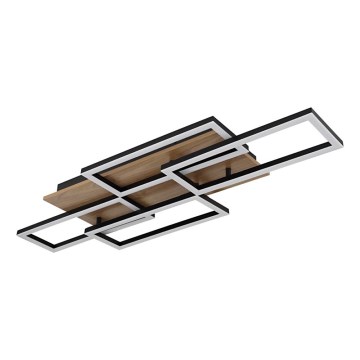 Globo - LED stmievateľné stropné svietidlo LED/40W/230V 2700-6500K 32,5x87,5 cm hnedá/čierna + diaľkové ovládanie