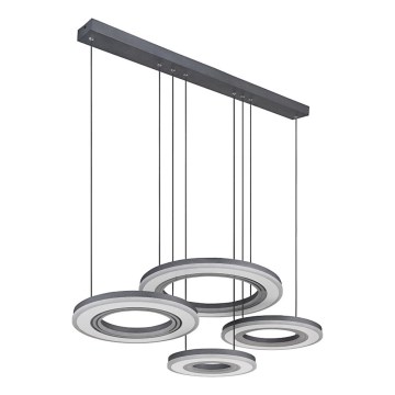Globo - LED Stmievateľný luster na lanku LED/80W/230V 2700-6000K čierna + diaľkové ovládanie
