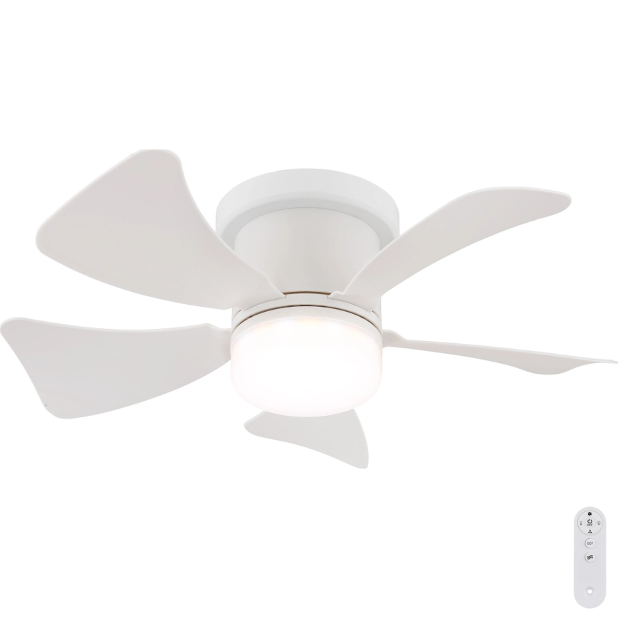 Globo - LED Stmievateľný stropný ventilátor LED/10W/230V 3000-6500K biela + diaľkové ovládanie