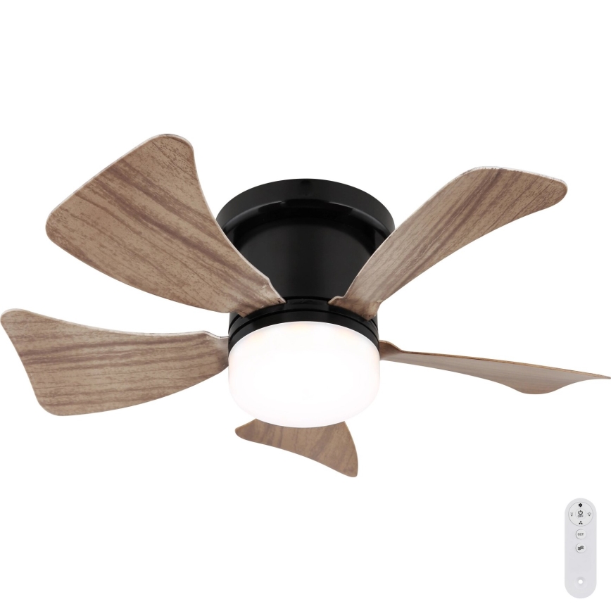 Globo - LED Stmievateľný stropný ventilátor LED/10W/230V 3000-6500K hnedá + diaľkové ovládanie