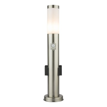 Globo - LED Vonkajšia lampa so senzorom a 2 zásuvkami LED/9W/230V 60 cm SCHUKO IP44