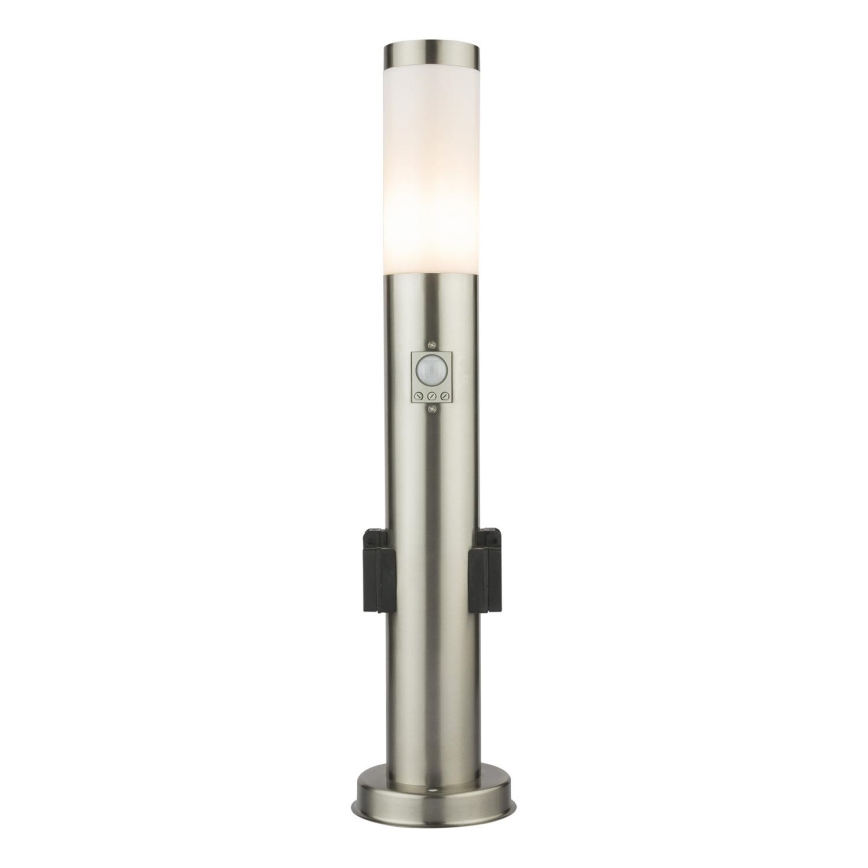 Globo - LED Vonkajšia lampa so senzorom a 2 zásuvkami LED/9W/230V 60 cm SCHUKO IP44