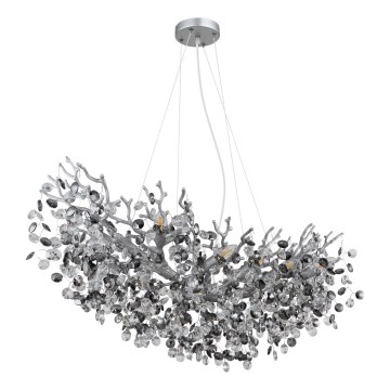 Globo - Luster na lanku 10xE14/40W/230V strieborný