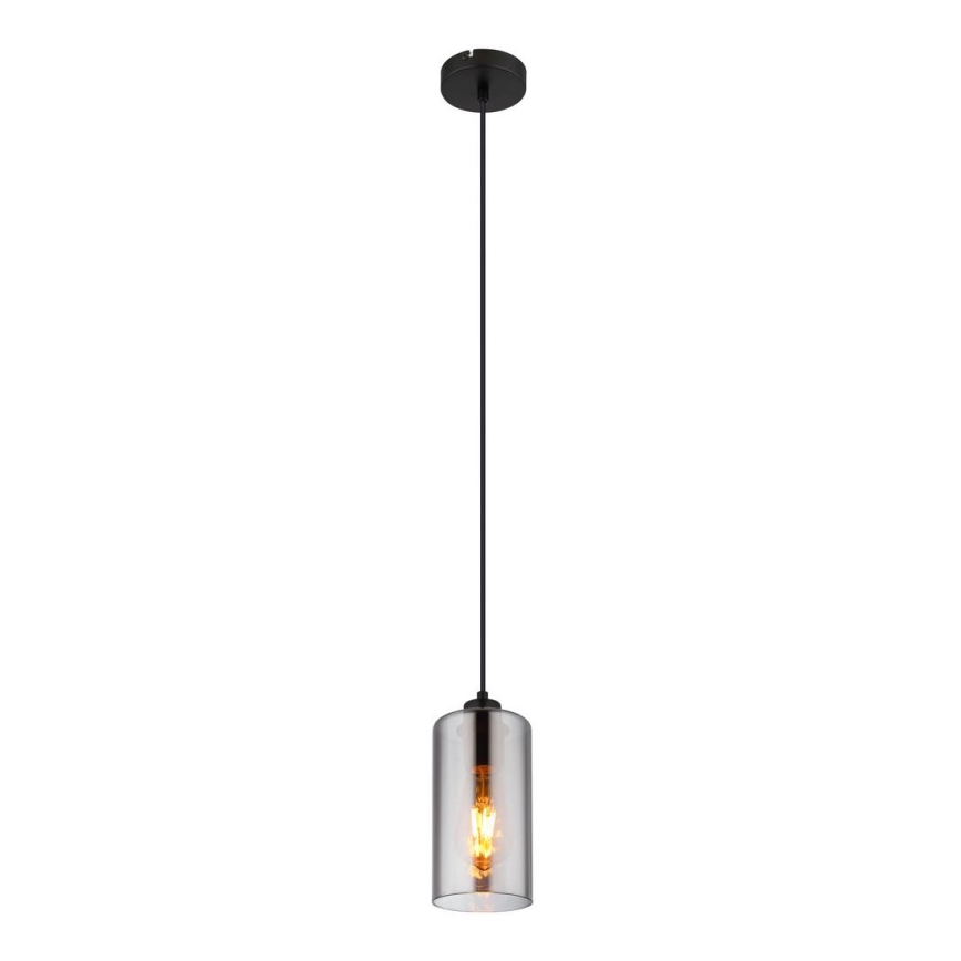 Globo - Luster na lanku 1xE27/25W/230V pr. 11 cm čierna