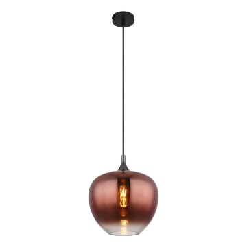 Globo - Luster na lanku 1xE27/60W/230V pr. 29 cm medená