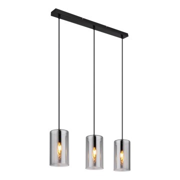 Globo - Luster na lanku 3xE14/25W/230V čierna