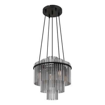 Globo - Luster na lanku 5xE14/40W/230V čierna