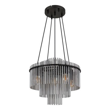 Globo - Luster na lanku 5xE27/60W/230V čierny