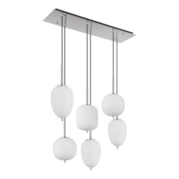 Globo - Luster na lanku 6xE14/40W/230V lesklý chróm
