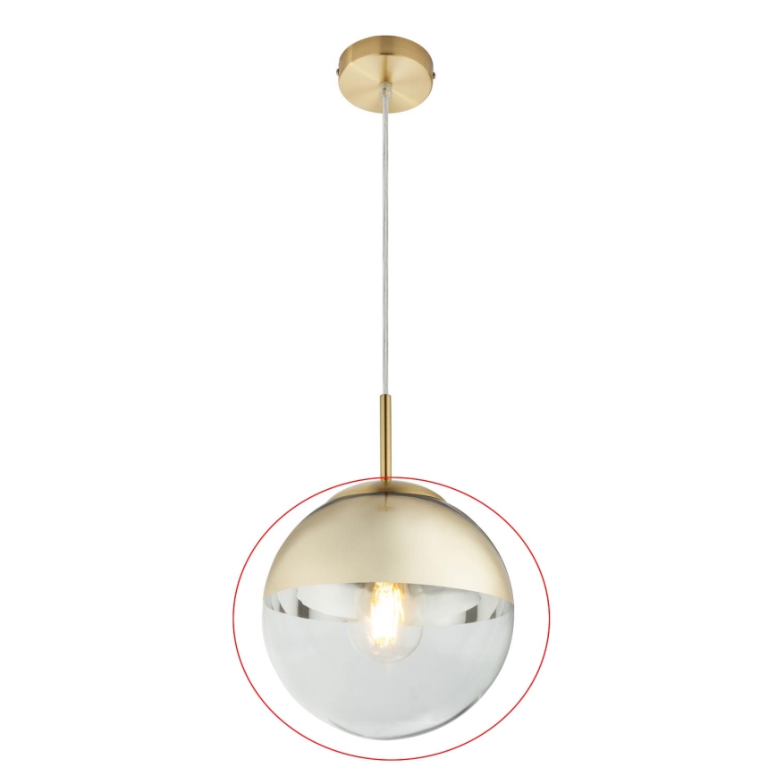 Globo - Náhradné sklo k lustru VARUS E27 zlaté pr. 20 cm