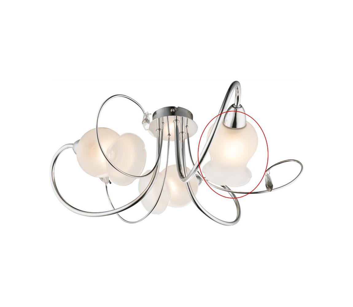 Globo - Náhradné sklo pre luster LILLY E14 biele 60213G