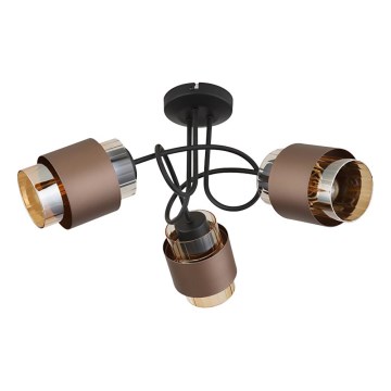 Globo - Prisadený luster 3xE27/40W/230V čierna/bronzová