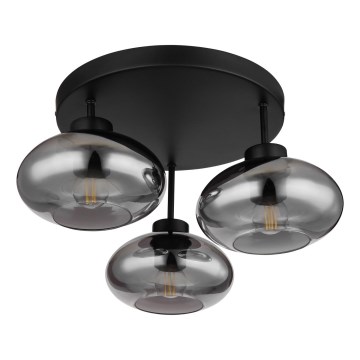 Globo - Prisadený luster 3xE27ILLU/40W/230V čierny