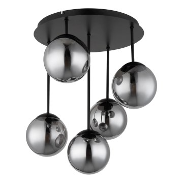 Globo - Prisadený luster 5xE14/25W/230V čierny