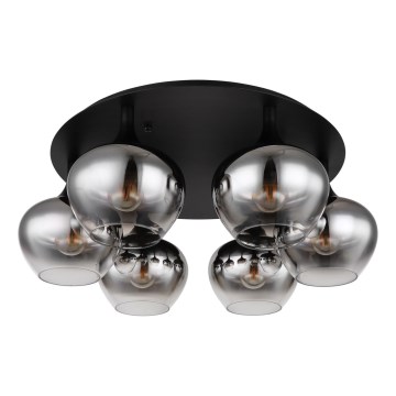 Globo - Prisadený luster 6xE27/40W/230V pr. 65 cm čierny