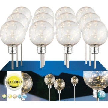 Globo - SADA 12 ks LED solárnych svietidiel LED/3,2V IP44 600 mAh