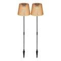 Globo - SADA 2x LED Solárne svietidlo LED/0,06W/3V IP44 oranžová