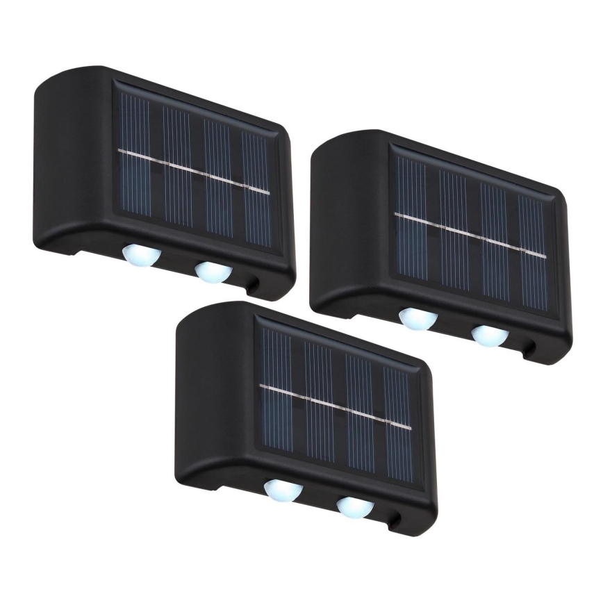 Globo - SADA 3x LED Solárne svietidlo LED/0,8W/3V 6500K IP44 600 mAh