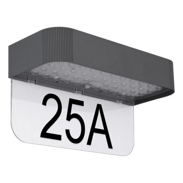 Globo - Solárne LED domové číslo LED/6W/3,7V IP54 1800 mAh