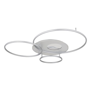 Globo - Stlmiteľné LED stropné svietidlo 70W/230V 2700-6500K Wi-Fi Tuya matný chróm + diaľkové ovládanie