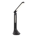 Globo - stmievateľná nabíjacia stolná LED lampa s displejom, 4 W, 230 V, 2200 mAh, čierna
