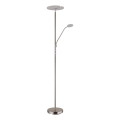 Globo - stmievateľná stojacia LED lampa LED/28W/230V + LED/5W 3000K lesklý chróm