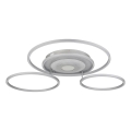 Globo - stmievateľné LED stropné svietidlo LED/60W/230V 2700-6500K 80,8x99,2 cm strieborné + diaľkové ovládanie