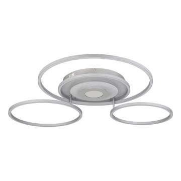 Globo - stmievateľné LED stropné svietidlo LED/60W/230V 2700-6500K 80,8x99,2 cm strieborné + diaľkové ovládanie