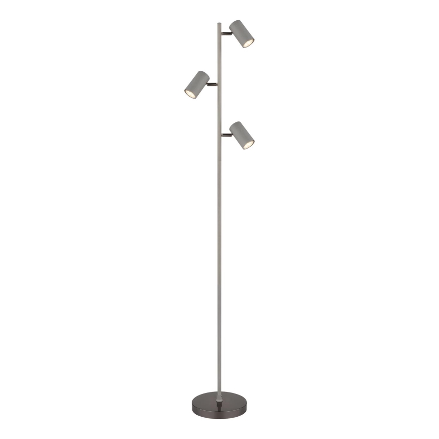 Globo - Stojacia lampa 3xGU10/5W/230V šedá